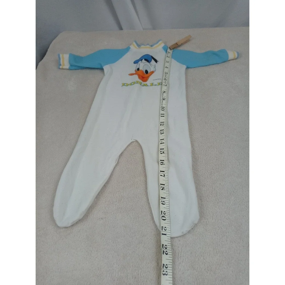 Vintage Donald Duck Jump Suit Baby Sleeper 0-3 Months Retro Disney One Piece Fit